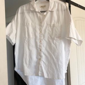 Madewell White Cotton Courier Shirt
